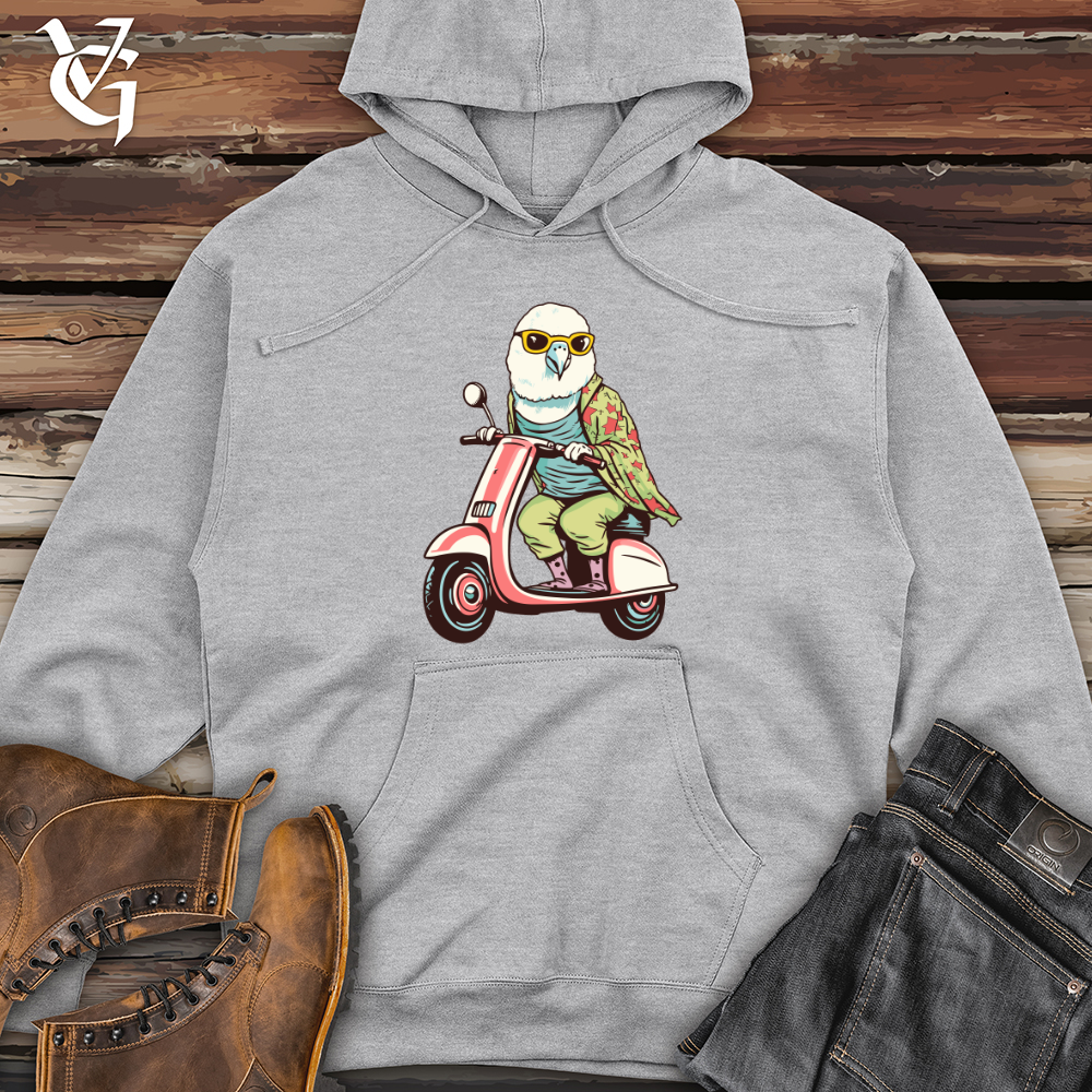Viking Goods Parakeet Scooter Cruise Midweight Hooded Sweatshirt Grey Heather / L