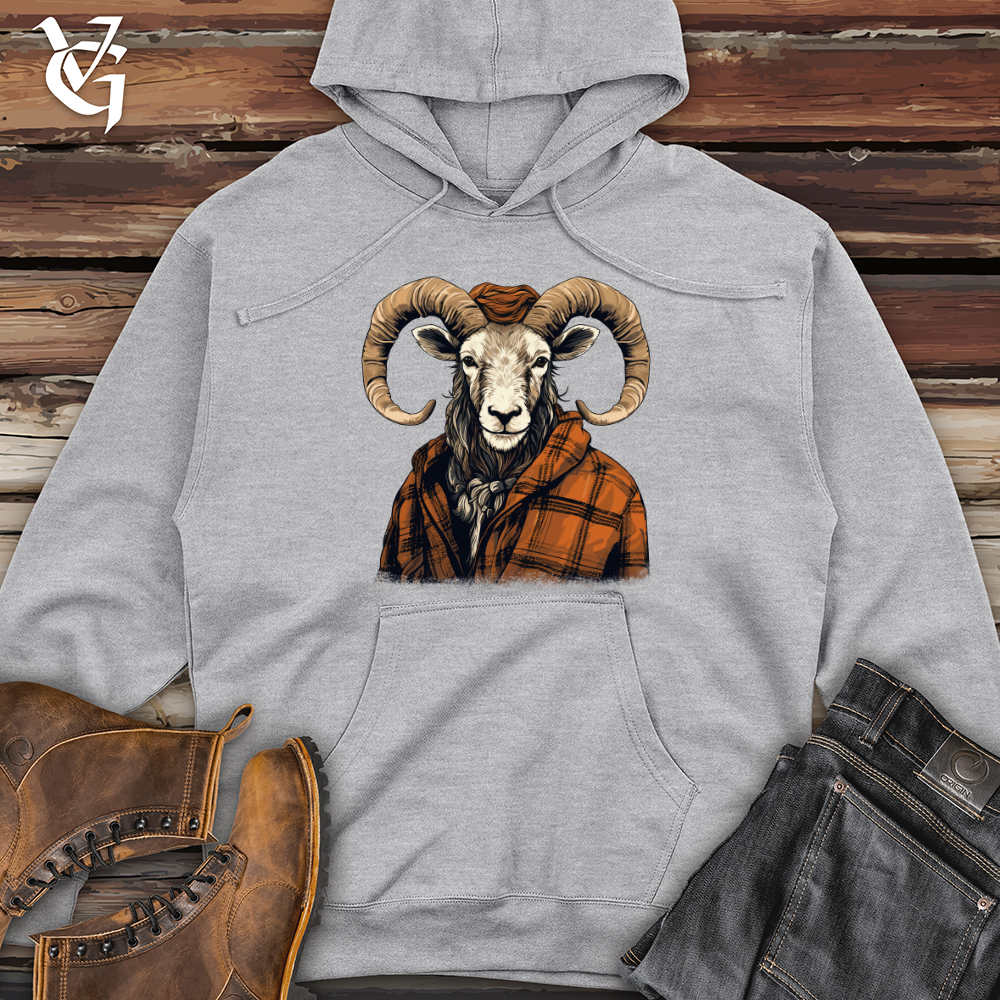 Viking Goods Ram Rustic Attire Midweight Hooded Sweatshirt Bone / L