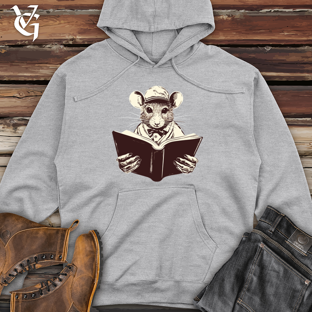 Viking Goods Rat Book Quest Midweight Hooded Sweatshirt Grey Heather / L