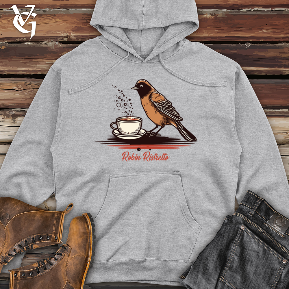 Viking Goods Robin Dawn Chirp Coffee Clutch Midweight Hooded Sweatshirt Grey Heather / L