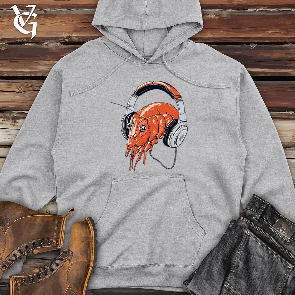 Viking Goods Shrimp Headphone Harmony Midweight Hooded Sweatshirt Grey Heather / L