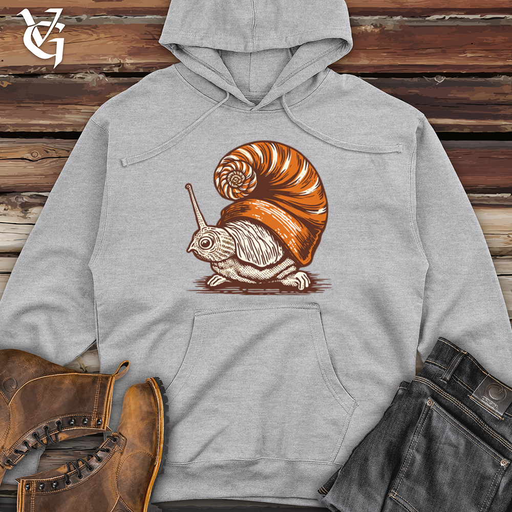 Viking Goods Snail Shell Elegance Midweight Hooded Sweatshirt Grey Heather / L