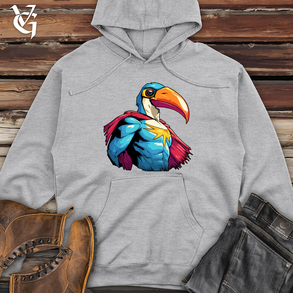 Viking Goods Toucan Superhero Pose Midweight Hooded Sweatshirt Bone / L