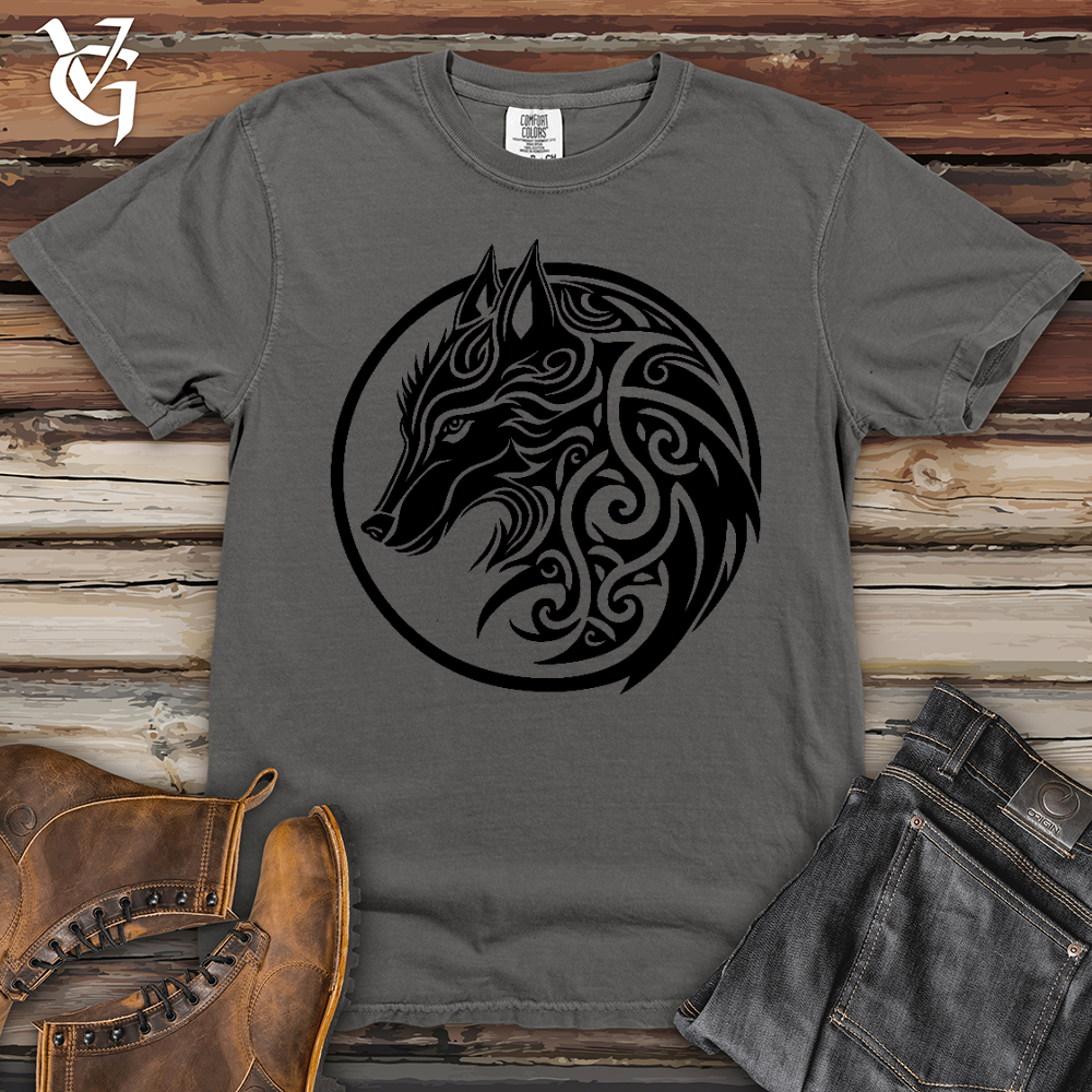 Viking Goods Celtic Wolf Art Heavy Cotton Comfort Colors Tee Grey / L