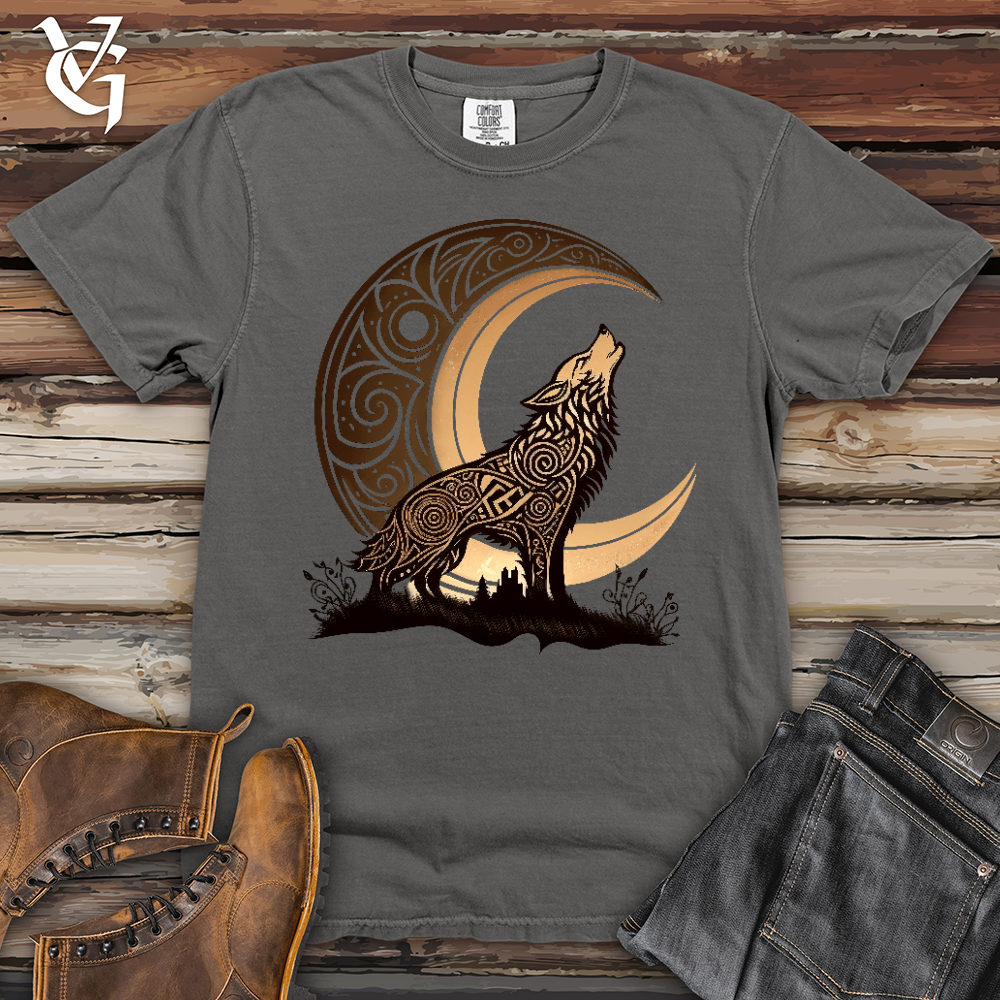 Viking Goods Celtic Wolf Heavy Cotton Comfort Colors Tee Grey / L