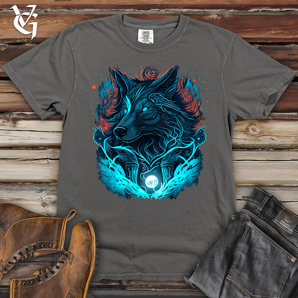 Viking Goods Fenrir Wolf Heavy Cotton Comfort Colors Tee Grey / L
