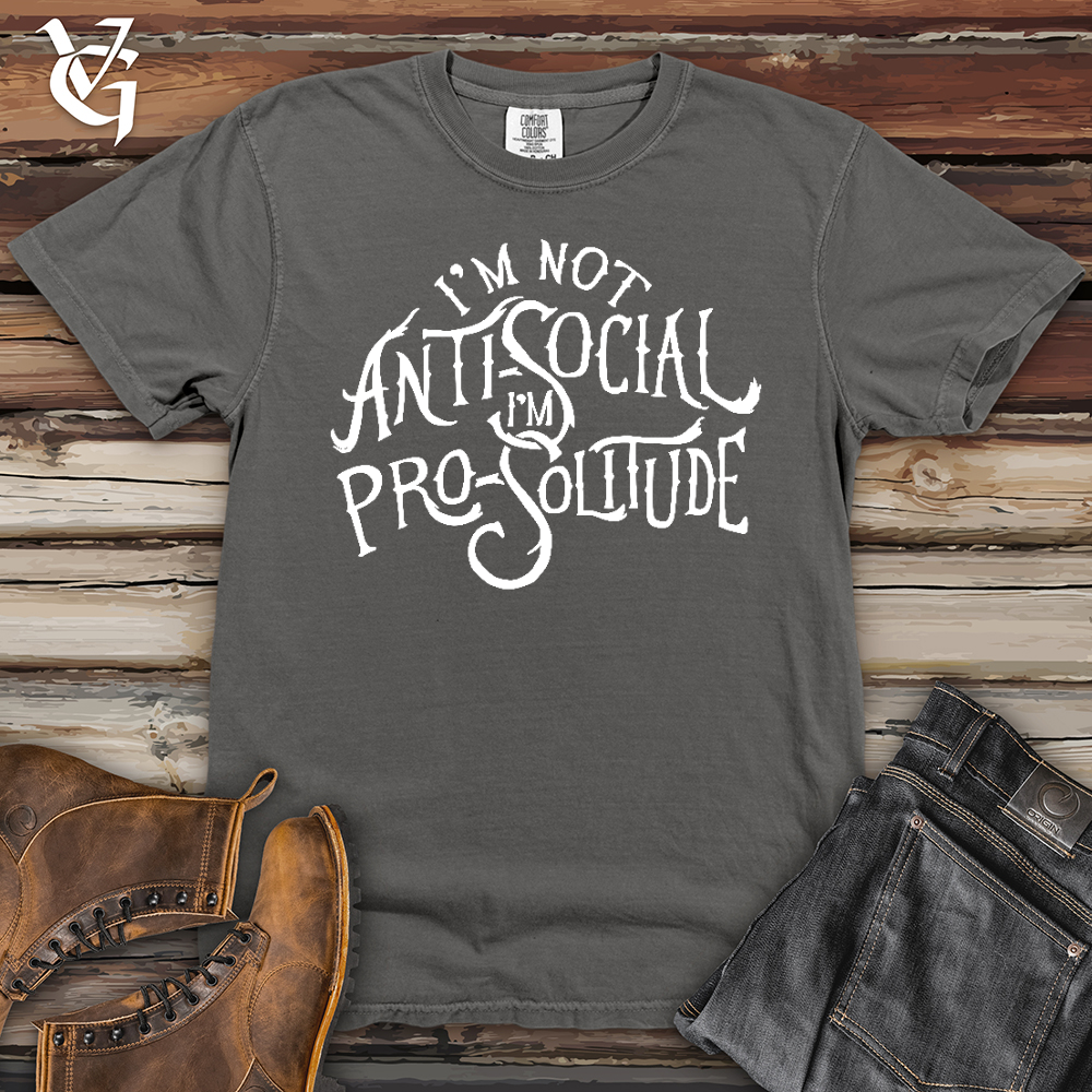 Viking Goods I'm Not AntiSocial Heavy Cotton Comfort Colors Tee Grey / L