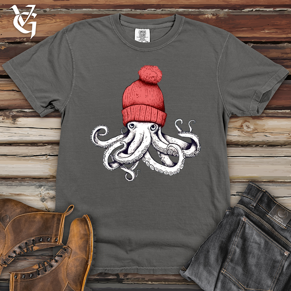 Viking Goods Octopus Chillin Heavy Cotton Comfort Colors Tee Grey / L