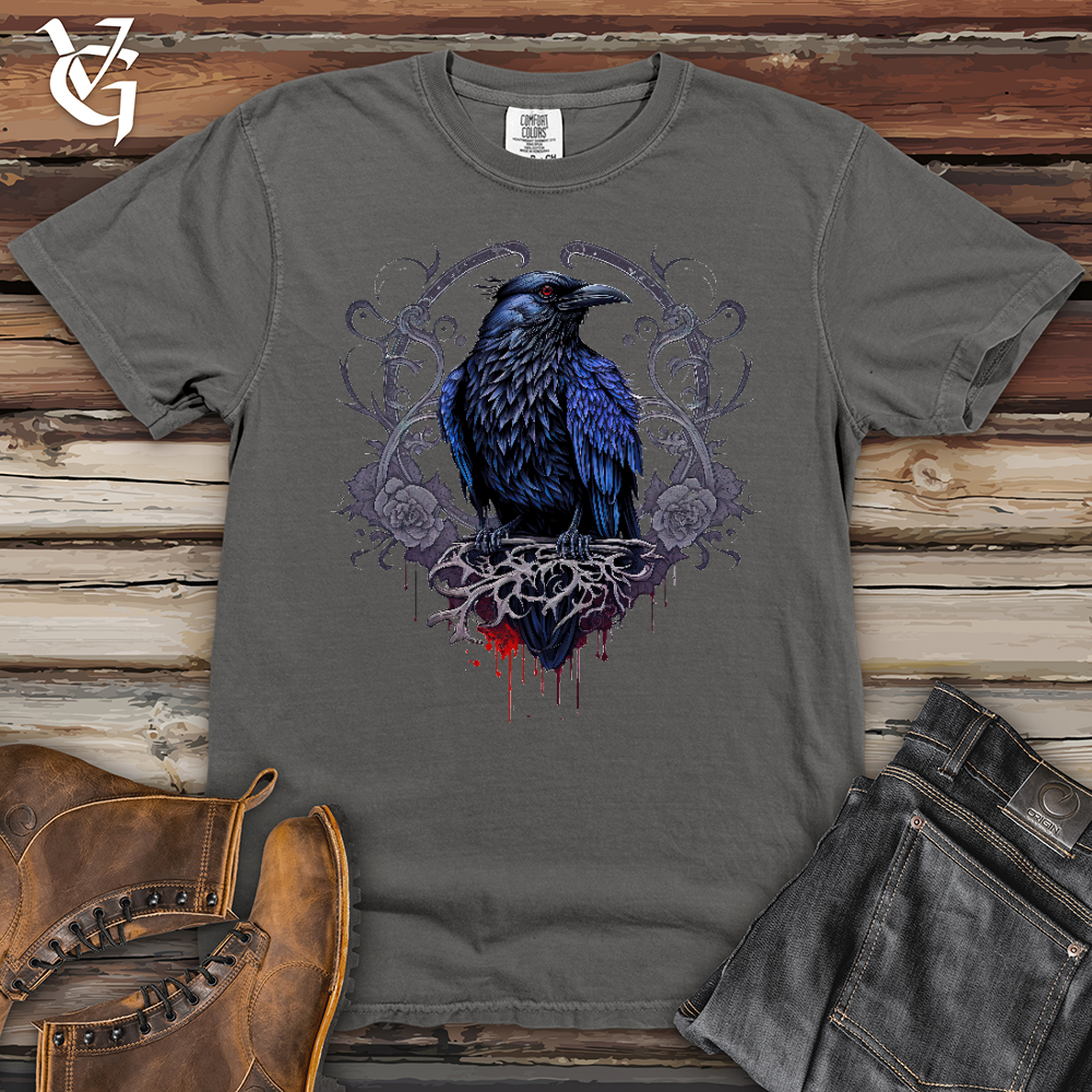 Viking Goods Odins Raven Heavy Cotton Comfort Colors Tee Grey / L