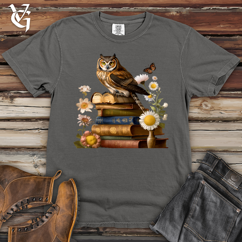 Viking Goods Owl Wisdom Heavy Cotton Comfort Colors Tee Grey / L