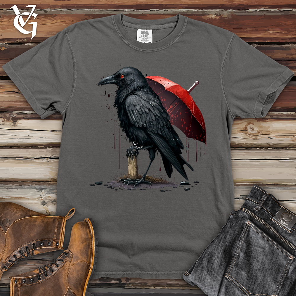 Viking Goods Raven In The Rain Comfort Heavy Cotton Comfort Colors Tee Grey / L