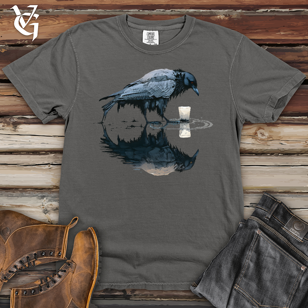 Viking Goods Raven Reflection Heavy Cotton Comfort Colors Tee Grey / L