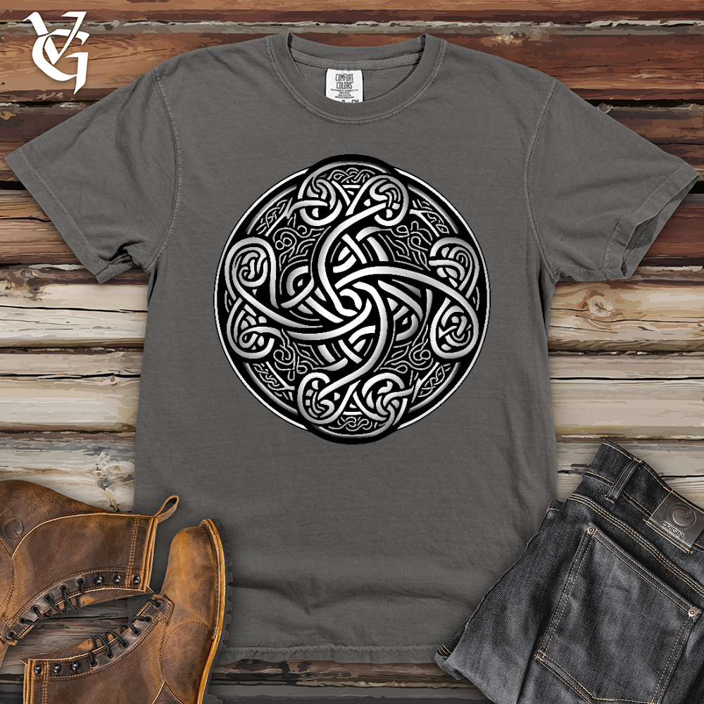 Viking Goods Silver Celtic Knot Heavy Cotton Comfort Colors Tee Grey / L