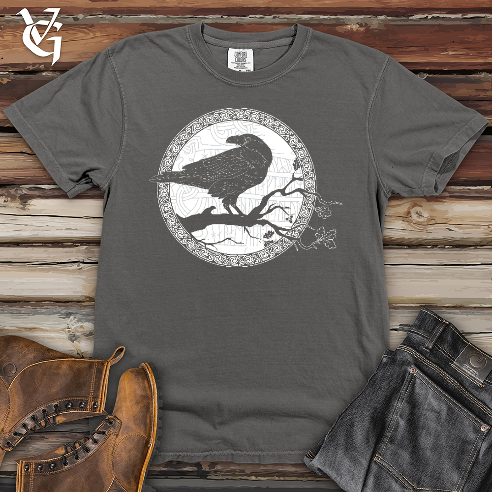 Viking Goods White Winter Raven Heavy Cotton Comfort Colors Tee Grey / L
