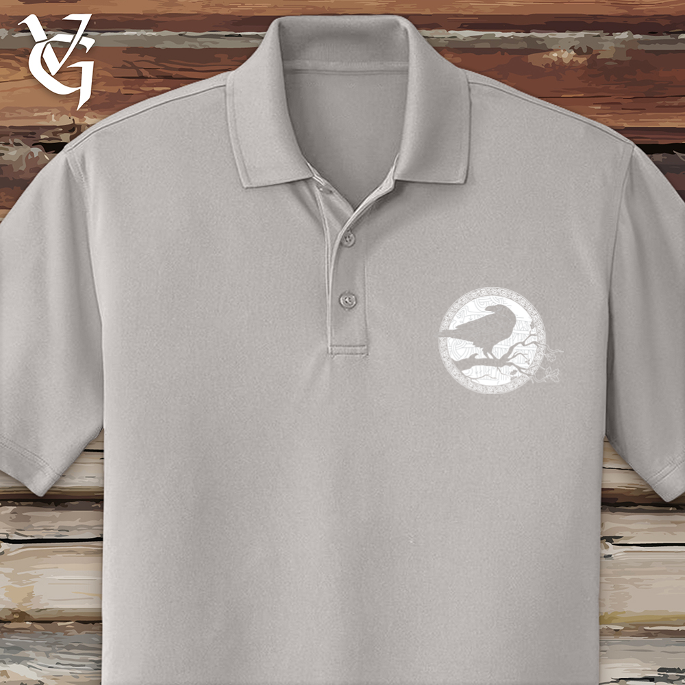Viking Goods White Winter Raven Polo Gusty Grey / L
