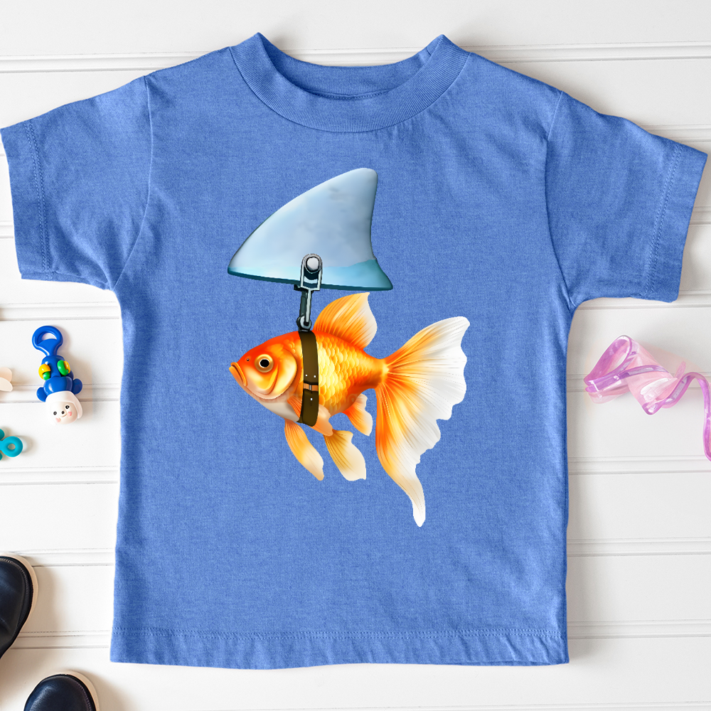 Viking Goods Goldfish Shark Fin Toddler Tee Heather Columbia Blue / 2T
