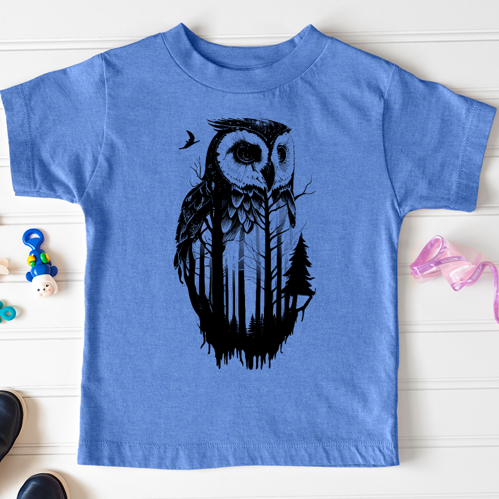 Viking Goods Owl Soul Toddler Tee Heather Columbia Blue / 2T