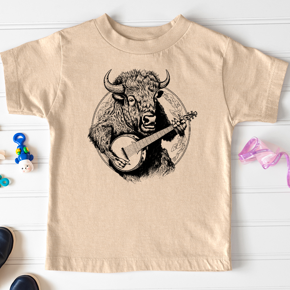 Viking Goods Banjo Bison Toddler Tee Heather Dust / 2T