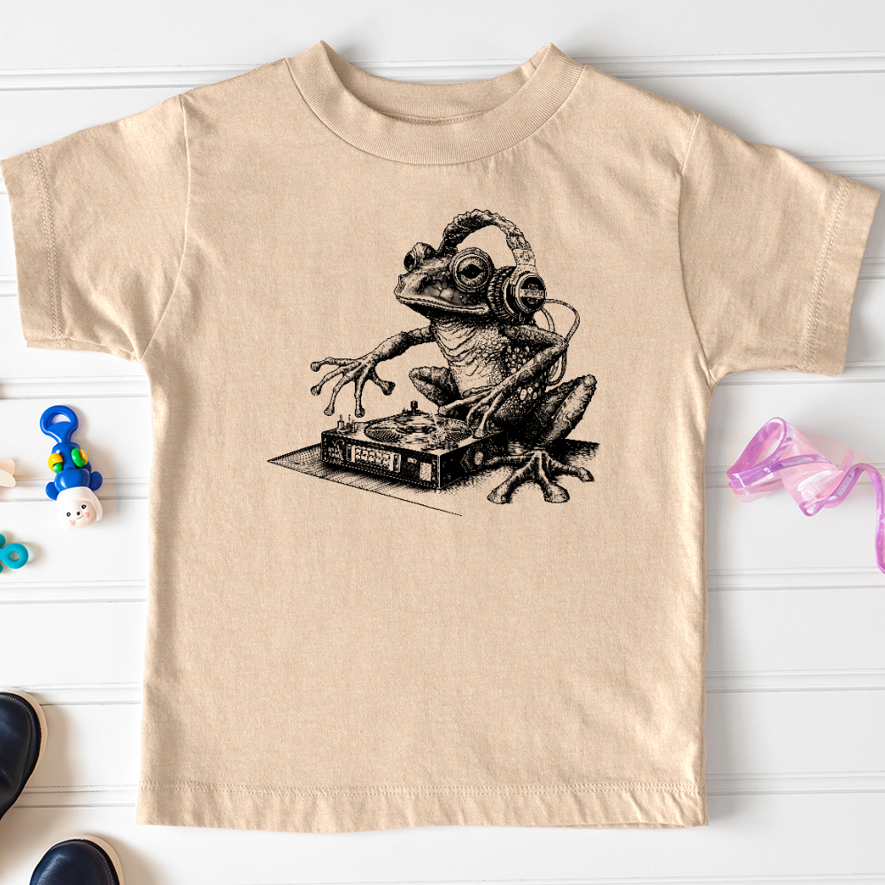 Viking Goods Dj Frog Toddler Tee Heather Dust / 2T
