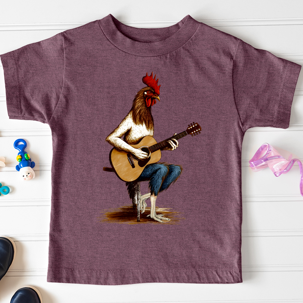 Viking Goods Chicken Guitarist Toddler Tee Heather Maroon / 2T