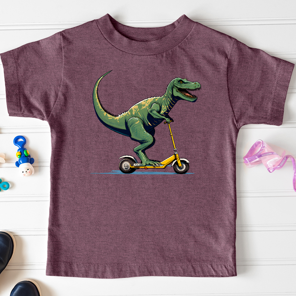 Viking Goods Dino Scoot Toddler Tee Heather Maroon / 2T