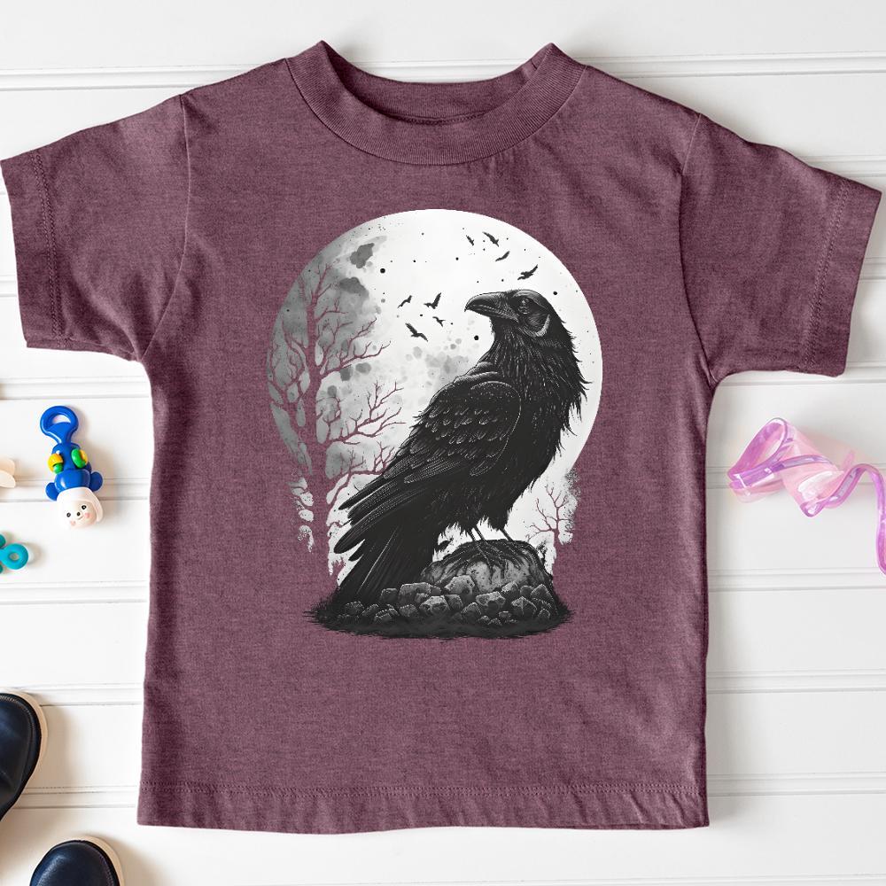 Viking Goods Midnight Raven Perch Toddler Tee Heather Maroon / 2T