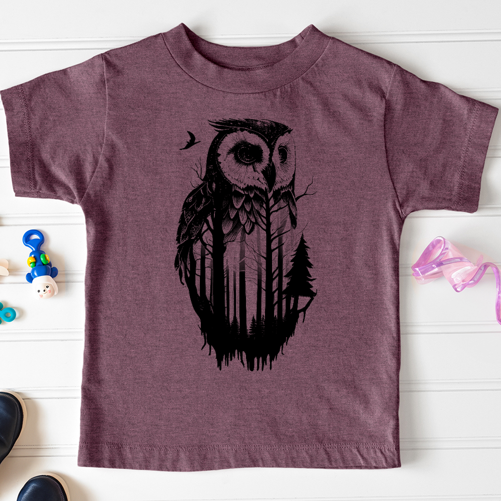 Viking Goods Owl Soul Toddler Tee Heather Maroon / 2T
