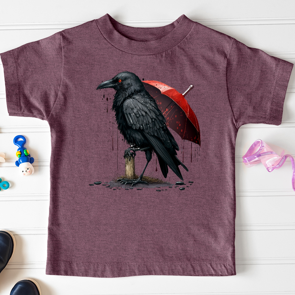 Viking Goods Raven in the Rain Toddler Tee Heather Maroon / 2T