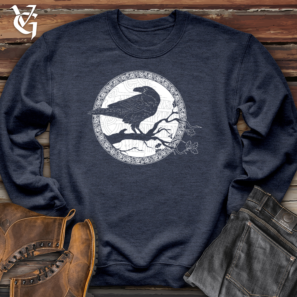 Viking Goods White Raven Winter Crewneck Heather Navy / L
