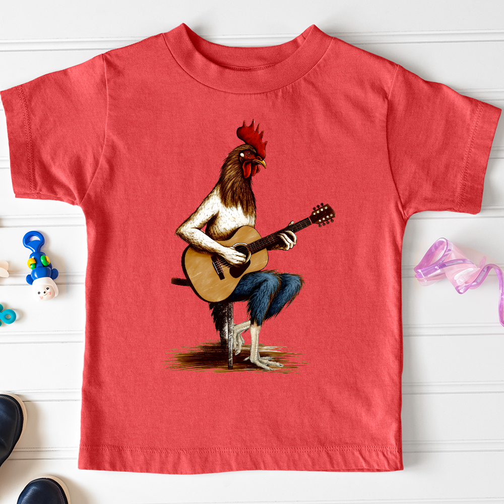 Viking Goods Chicken Guitarist Toddler Tee Heather Red / 2T