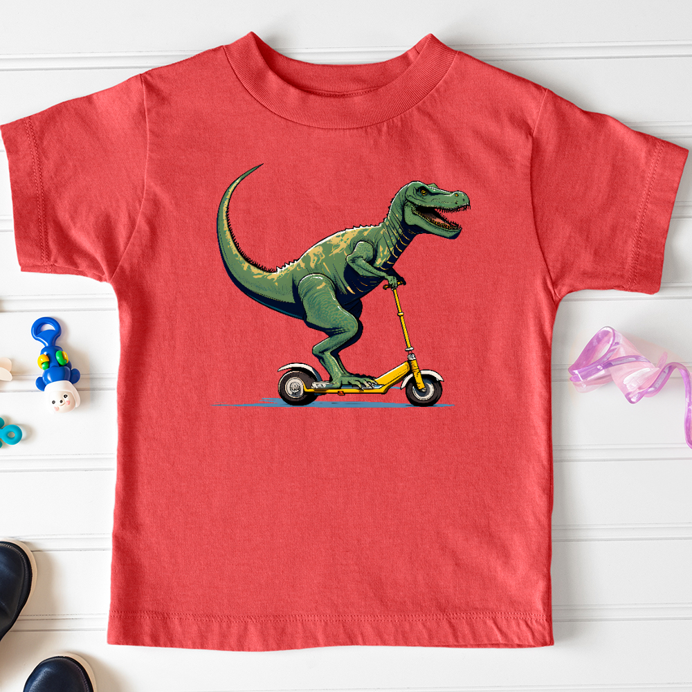 Viking Goods Dino Scoot Toddler Tee Heather Red / 2T