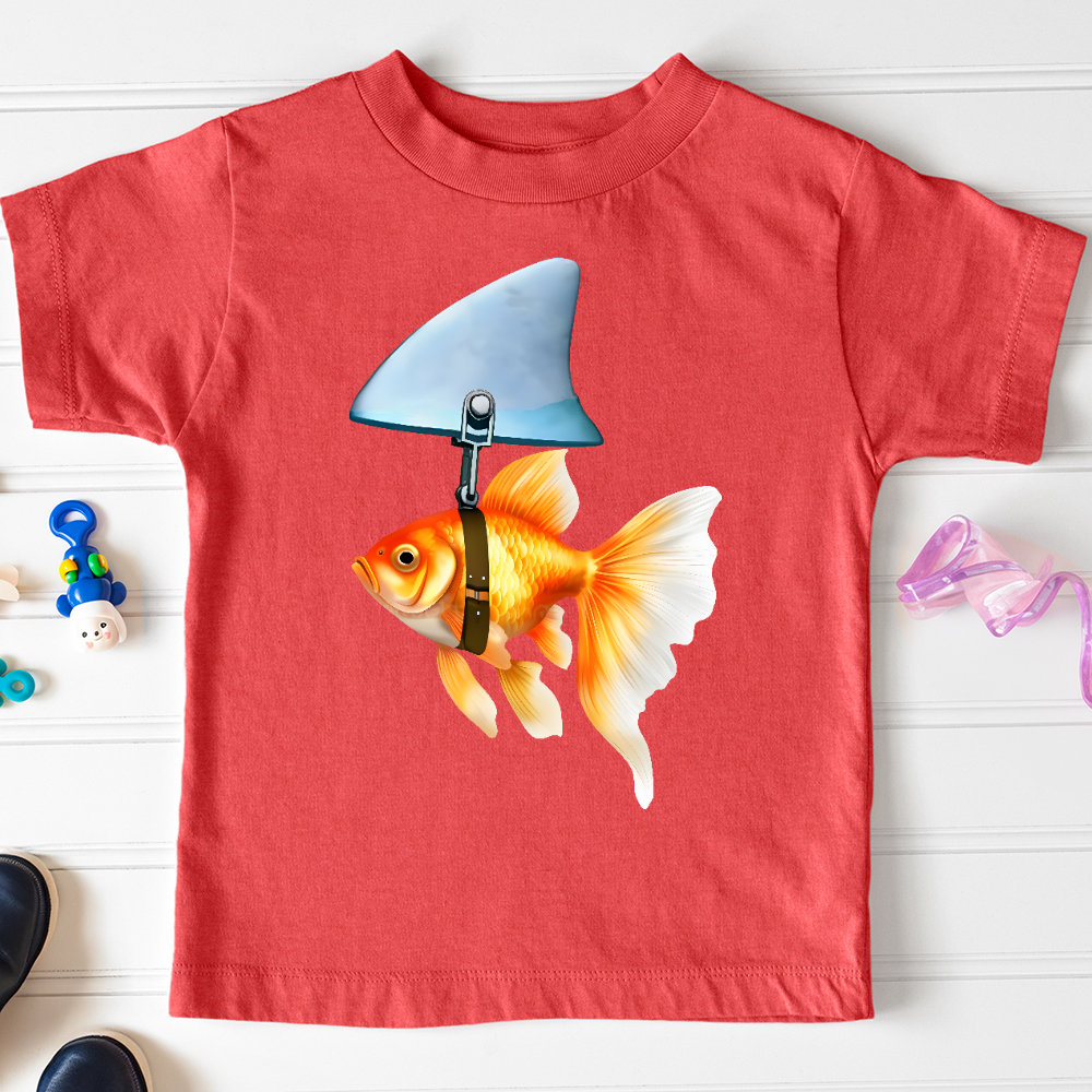 Viking Goods Goldfish Shark Fin Toddler Tee Heather Red / 2T