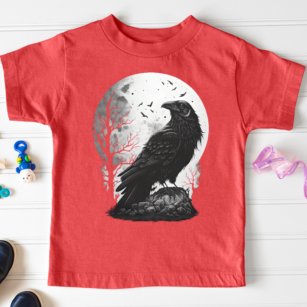 Viking Goods Midnight Raven Perch Toddler Tee Heather Red / 2T