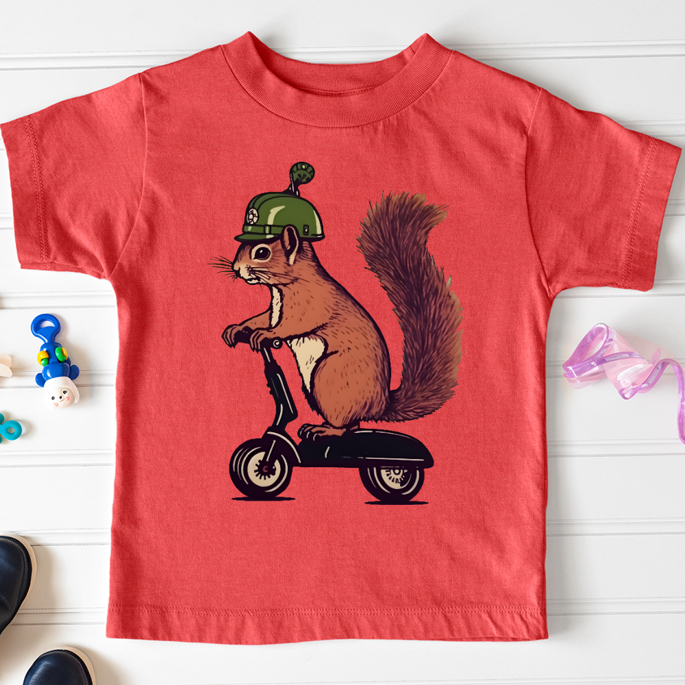 Viking Goods Squirrel Scoot Toddler Tee Heather Red / 2T