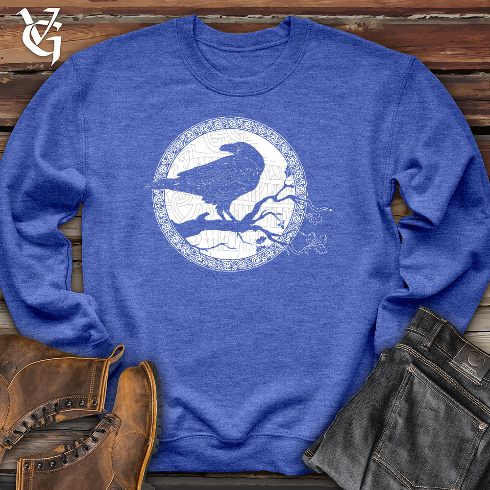Viking Goods White Raven Winter Crewneck Heather Royal / L