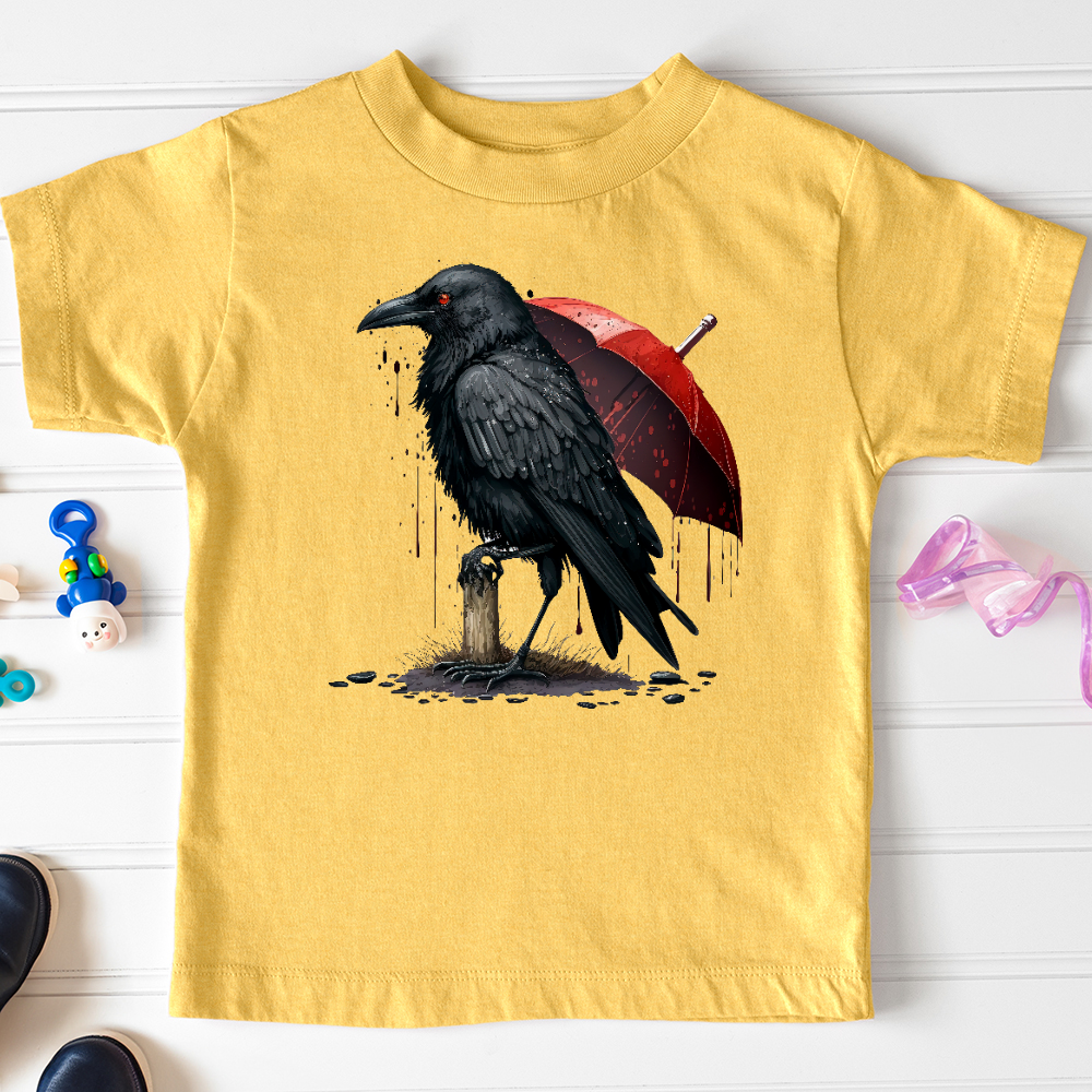 Viking Goods Raven in the Rain Toddler Tee Heather Yellow Gold / 2T