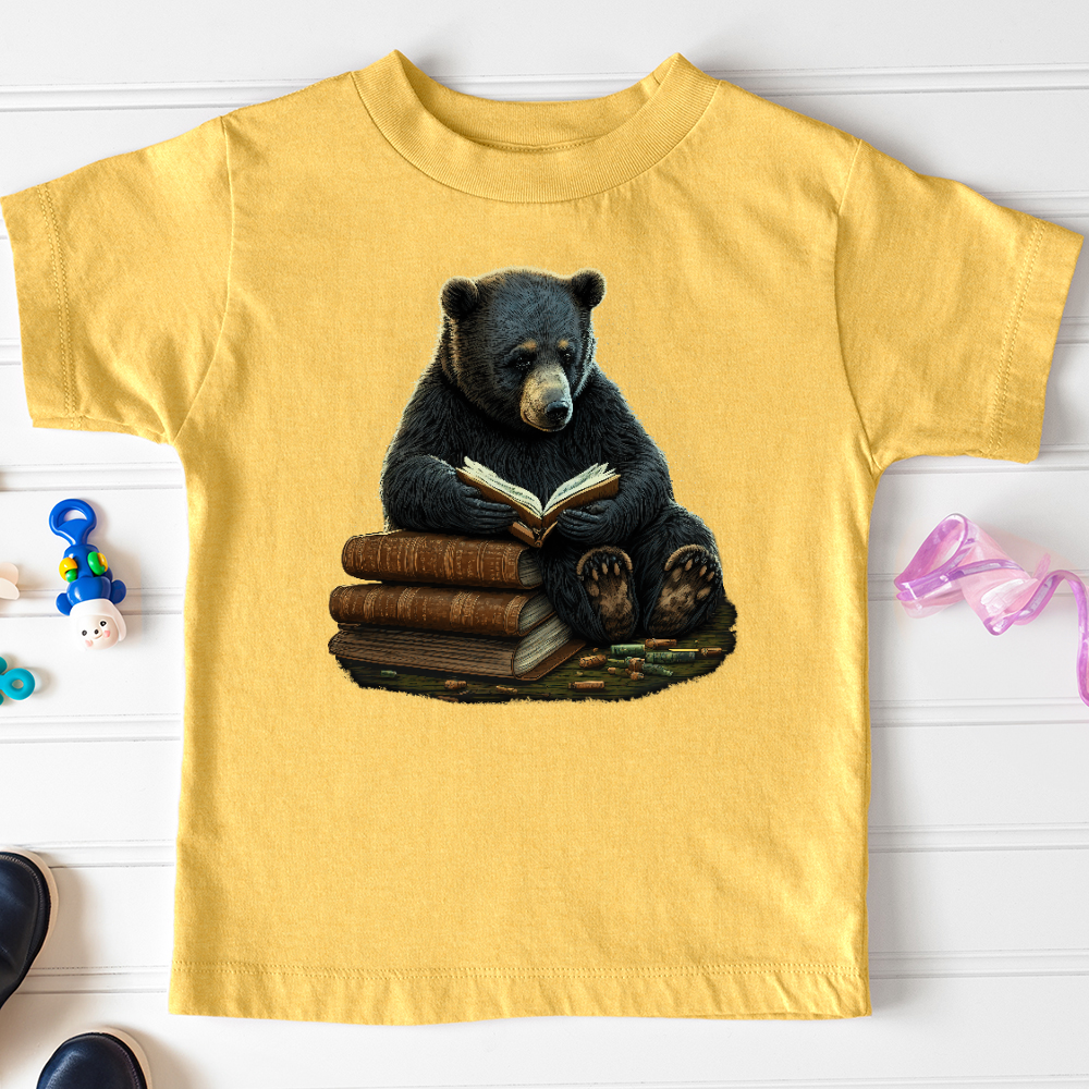 Viking Goods Studious Bear Toddler Tee Heather Yellow Gold / 2T