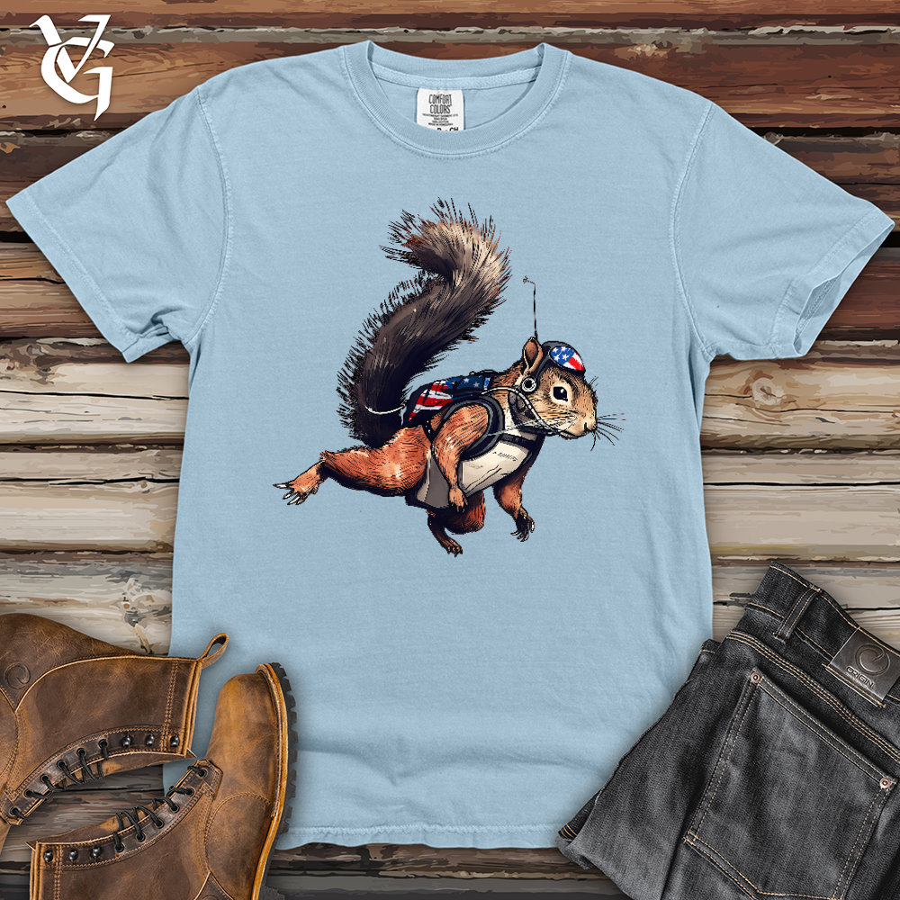Viking Goods American Skydiving Squirrel Heavy Cotton Comfort Colors Tee Hydrangea / L
