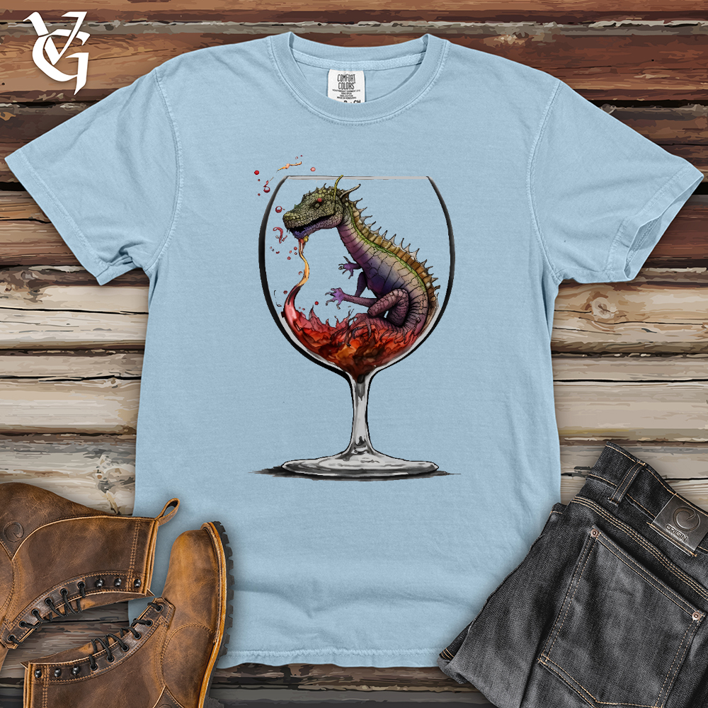 Viking Goods Dragons Drink Heavy Cotton Comfort Colors Tee Hydrangea / L