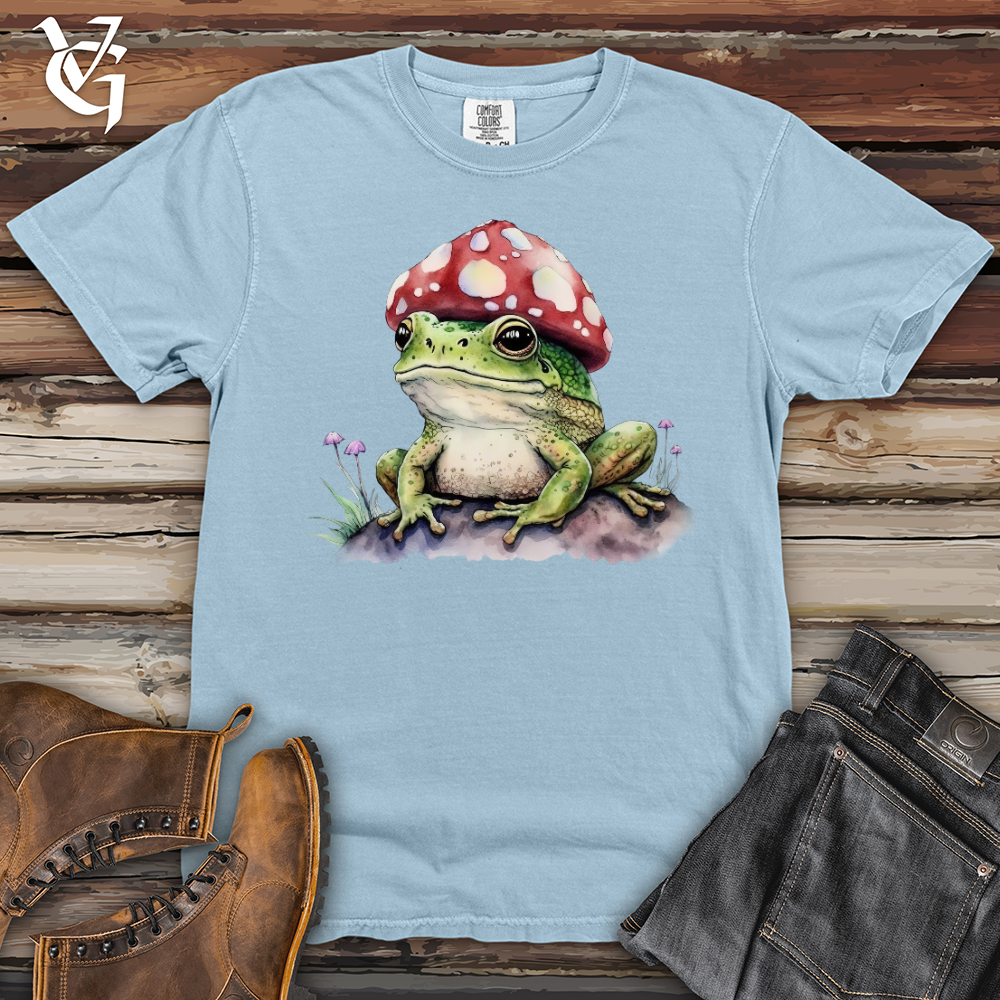 Viking Goods Frog Mushroom Head Heavy Cotton Comfort Colors Tee Hydrangea / L