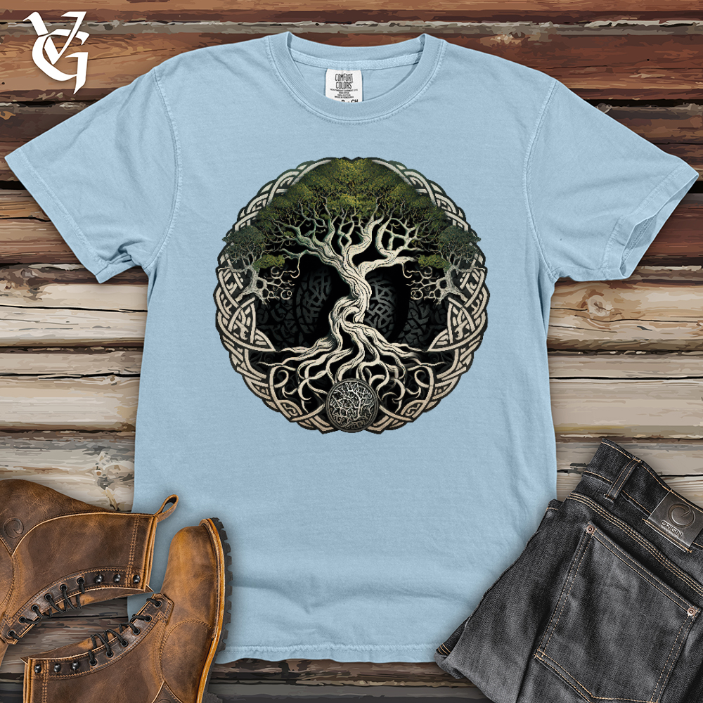 Viking Goods Tree of Life Viking Heavy Cotton Comfort Colors Tee Hydrangea / L