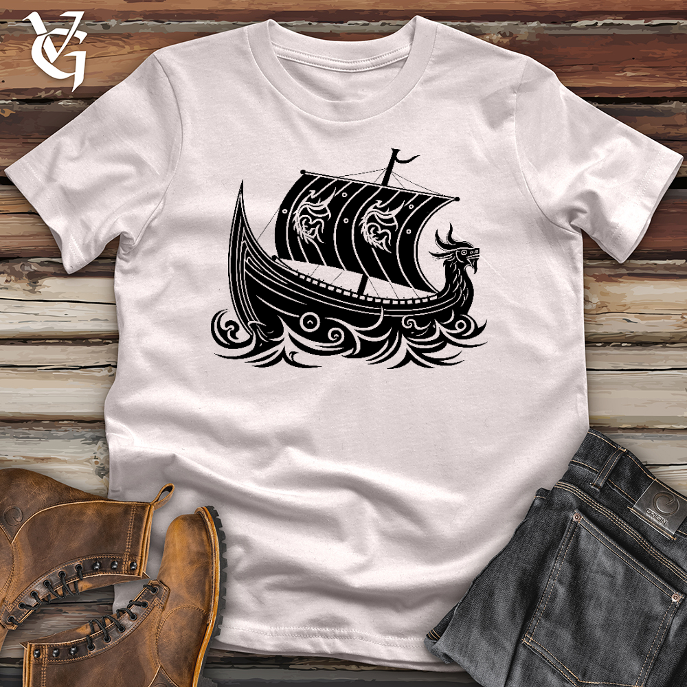 Viking Goods Battleship at Sea Softstyle Tee Ice Grey / L