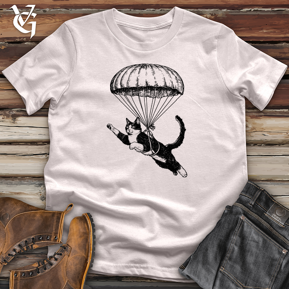 Viking Goods Cat Fly with Parachute Softstyle Tee Ice Grey / L