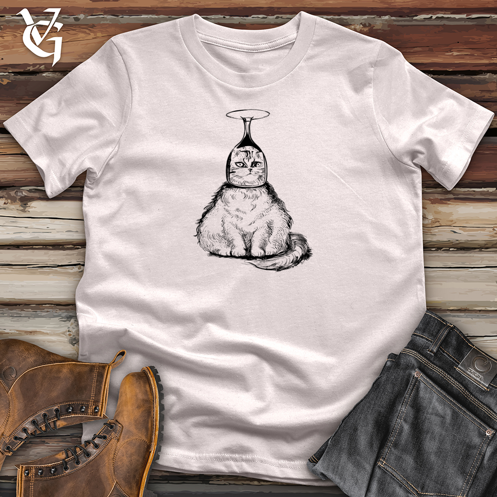 Viking Goods Cat Wine Head Softstyle Tee Ice Grey / L