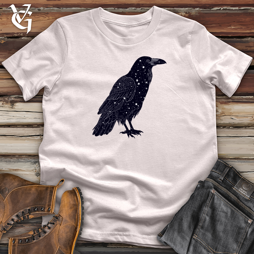 Viking Goods Celestial Raven Silhouette Softstyle Tee Ice Grey / L