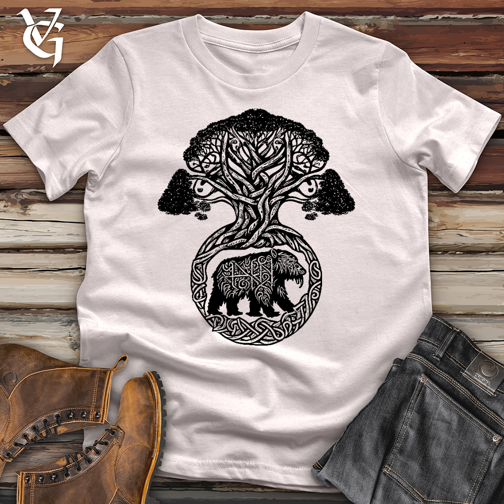 Viking Goods Celtic Bear With Celtic Tree Softstyle Tee Ice Grey / L