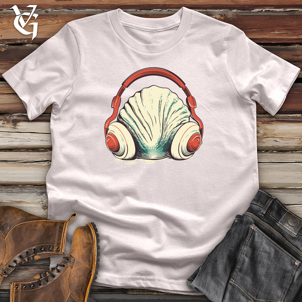 Viking Goods Clam Ocean Echo Headphone Vibes Softstyle Tee Ice Grey / L