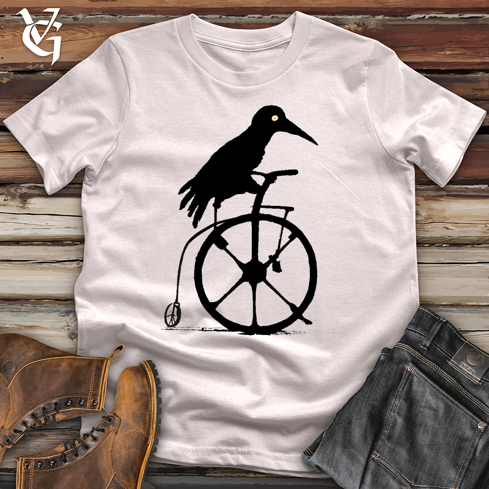 Viking Goods Crow Riding Bike Softstyle Tee Ice Grey / L