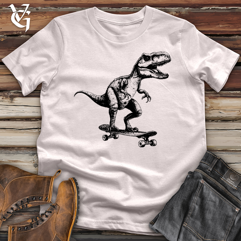 Viking Goods Dino Skate Softstyle Tee Ice Grey / L