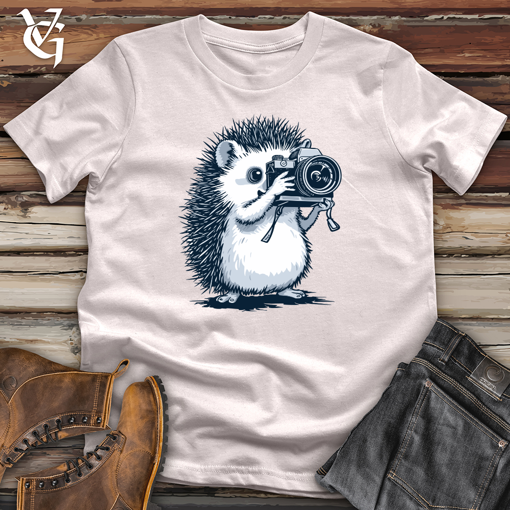 Viking Goods Hedgehog Shutterbug Snapshot Softstyle Tee Ice Grey / L